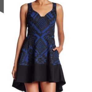 Black Halo Reese Colorblock Dress Oceanridge-Black